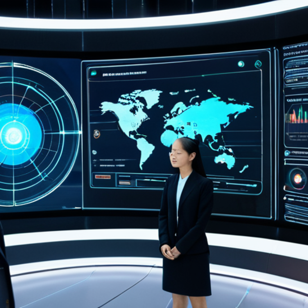 편집 및 개선 프로세스의 최신 트렌드 - AI-Based Automation for Centralized Management**
A futuristic, sleek control room with large, intera...